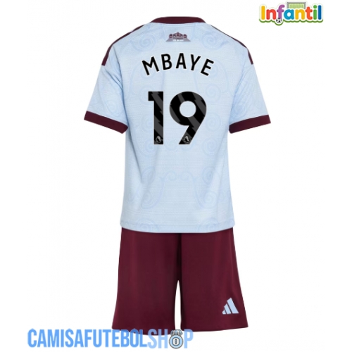 Camisa de time de futebol Aston Villa Ibrahim Mbaye #19 Replicas 3º Equipamento Infantil 2026-27 Manga Curta (+ Calças curtas)